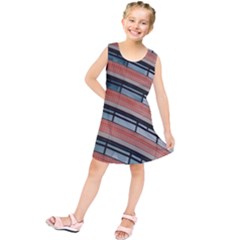 Architecture Building Glass Pattern Kids  Tunic Dress by Amaryn4rt