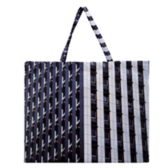 Architecture Building Pattern Zipper Large Tote Bag by Amaryn4rt