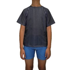 Background Lines Design Texture Kids  Short Sleeve Swimwear