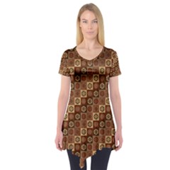 Background Structure Short Sleeve Tunic 