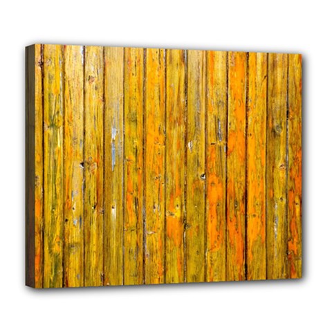 Background Wood Lath Board Fence Deluxe Canvas 24  X 20  