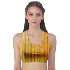 Background Wood Lath Board Fence Sports Bra by Amaryn4rt