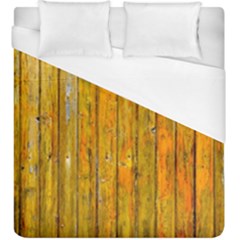 Background Wood Lath Board Fence Duvet Cover (king Size)