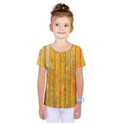 Background Wood Lath Board Fence Kids  One Piece Tee