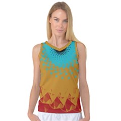 Bluesunfractal Women s Basketball Tank Top