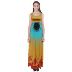 Bluesunfractal Empire Waist Maxi Dress