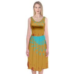 Bluesunfractal Midi Sleeveless Dress