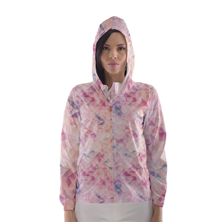 Pastel diamond Hooded Wind Breaker (Women)