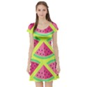 Lovely watermelon Short Sleeve Skater Dress View1