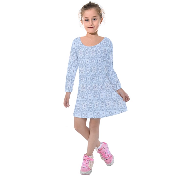 Winter Is Coming Kids  Long Sleeve Velvet Dress