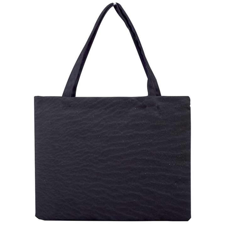 Black Pattern Sand Surface Texture Mini Tote Bag