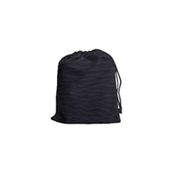 Black Pattern Sand Surface Texture Drawstring Pouches (xs) 