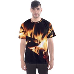 Bonfire Wood Night Hot Flame Heat Men s Sport Mesh Tee