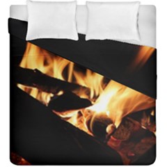 Bonfire Wood Night Hot Flame Heat Duvet Cover Double Side (king Size)