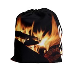 Bonfire Wood Night Hot Flame Heat Drawstring Pouches (xxl) by Amaryn4rt