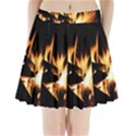 Bonfire Wood Night Hot Flame Heat Pleated Mini Skirt View1