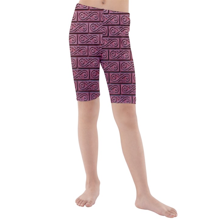 Brick Wall Brick Wall Kids  Mid Length Swim Shorts