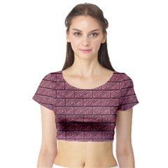 Brick Wall Brick Wall Short Sleeve Crop Top (tight Fit)