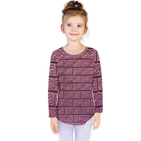 Brick Wall Brick Wall Kids  Long Sleeve Tee by Amaryn4rt