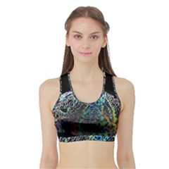 Bubble Iridescent Soap Bubble Sports Bra With Border