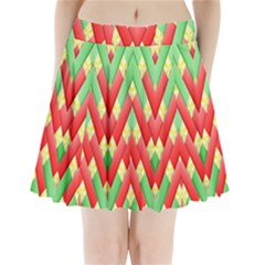 Christmas Geometric 3d Design Pleated Mini Skirt