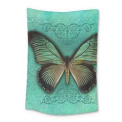 Butterfly Background Vintage Old Grunge Small Tapestry