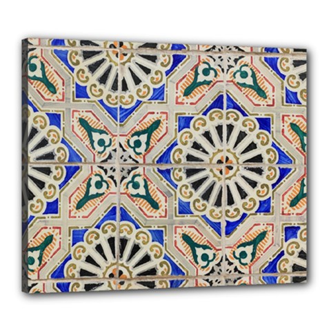 Ceramic Portugal Tiles Wall Canvas 24  X 20  by Amaryn4rt