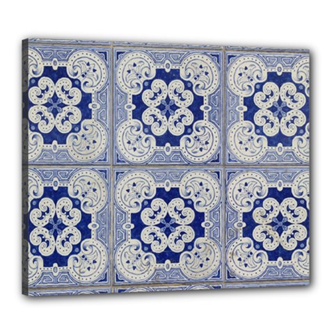 Ceramic Portugal Tiles Wall Canvas 24  X 20  by Amaryn4rt