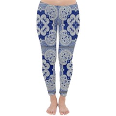 Ceramic Portugal Tiles Wall Classic Winter Leggings by Amaryn4rt