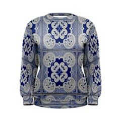 Ceramic Portugal Tiles Wall Women s Sweatshirt