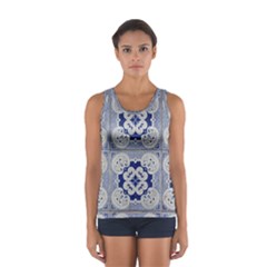 Ceramic Portugal Tiles Wall Women s Sport Tank Top 