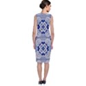 Ceramic Portugal Tiles Wall Sleeveless Velvet Midi Dress View2