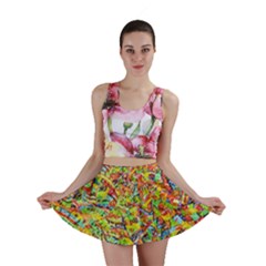 Canvas Acrylic Design Color Mini Skirt