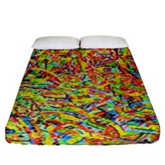 Canvas Acrylic Design Color Fitted Sheet (king Size)