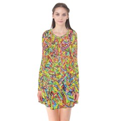 Canvas Acrylic Design Color Flare Dress