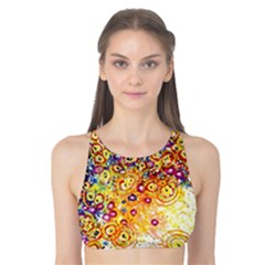 Canvas Acrylic Design Color Tank Bikini Top