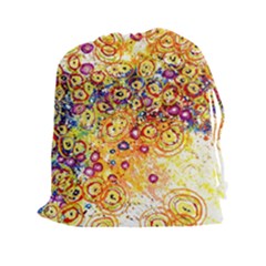 Canvas Acrylic Design Color Drawstring Pouches (xxl)