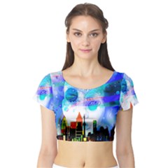 Dirty Dirt Spot Man Doll View Short Sleeve Crop Top (tight Fit)