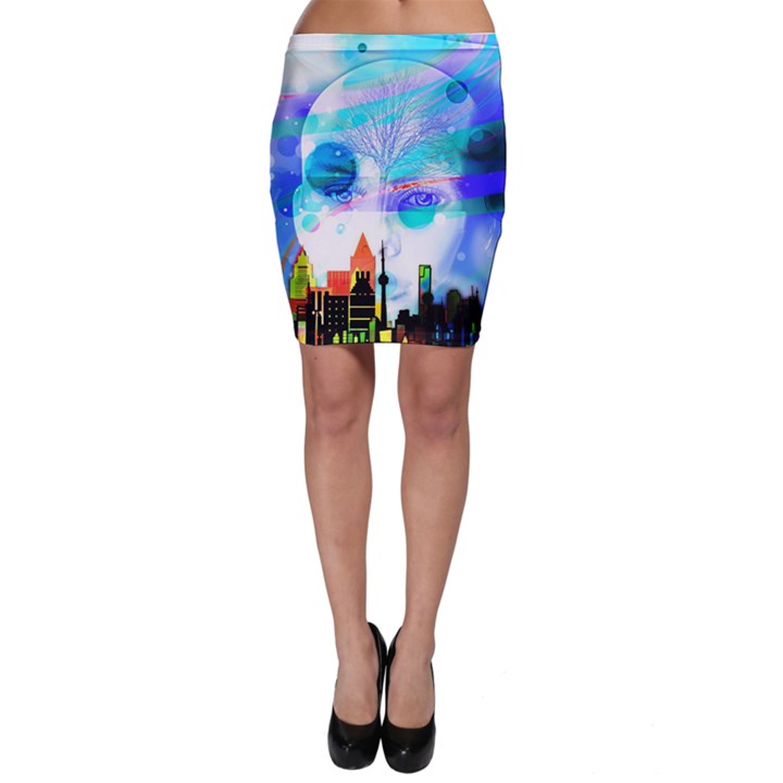 Dirty Dirt Spot Man Doll View Bodycon Skirt