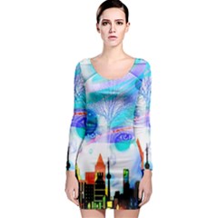 Dirty Dirt Spot Man Doll View Long Sleeve Bodycon Dress by Amaryn4rt