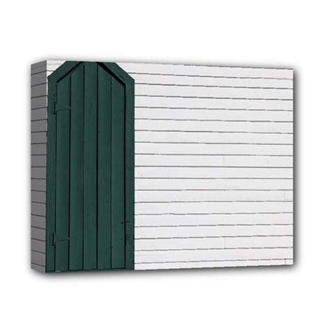 Construction Design Door Exterior Deluxe Canvas 14  X 11 