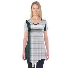 Construction Design Door Exterior Short Sleeve Tunic 