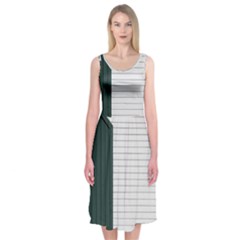 Construction Design Door Exterior Midi Sleeveless Dress