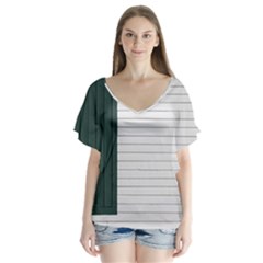 Construction Design Door Exterior Flutter Sleeve Top