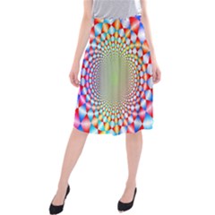 Color Abstract Background Textures Midi Beach Skirt