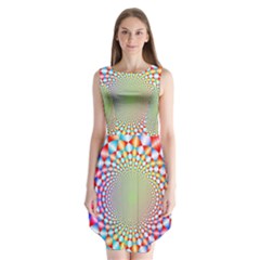 Color Abstract Background Textures Sleeveless Chiffon Dress  