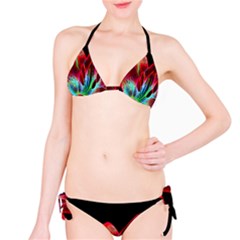 Flower Pattern Design Abstract Background Bikini Set