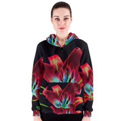 Flower Pattern Design Abstract Background Women s Zipper Hoodie by Amaryn4rt