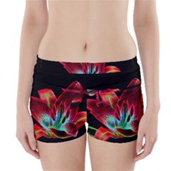 Flower Pattern Design Abstract Background Boyleg Bikini Wrap Bottoms