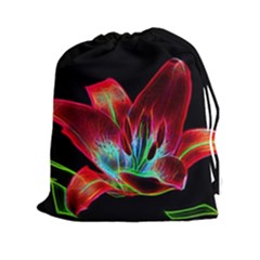 Flower Pattern Design Abstract Background Drawstring Pouches (xxl) by Amaryn4rt